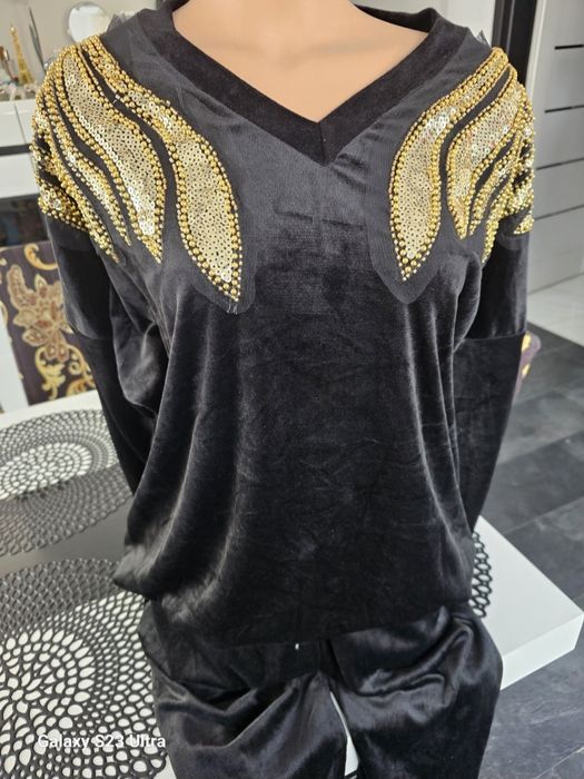 Nowy welurowy dres damski L/XL