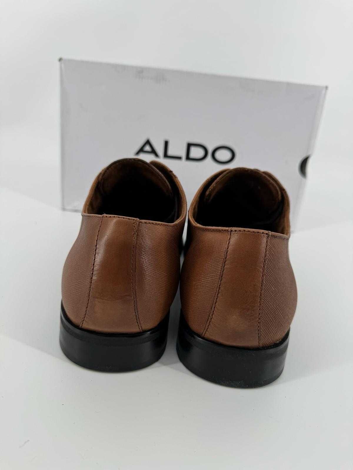 Aldo obuwie eleganckie wizytowe męskie na wesele 44 brązowe