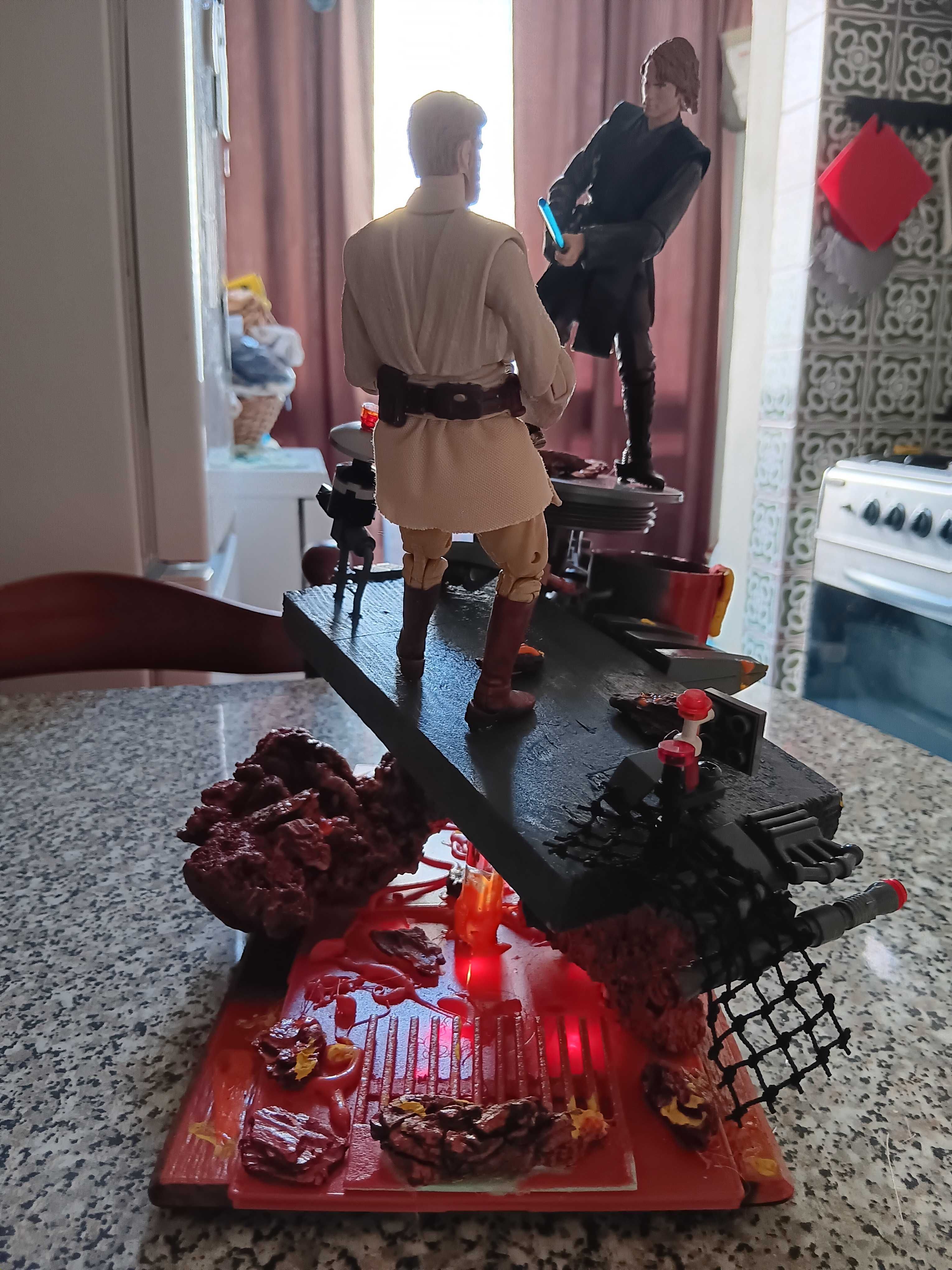Diorama Star Wars Duelo em Mustafar