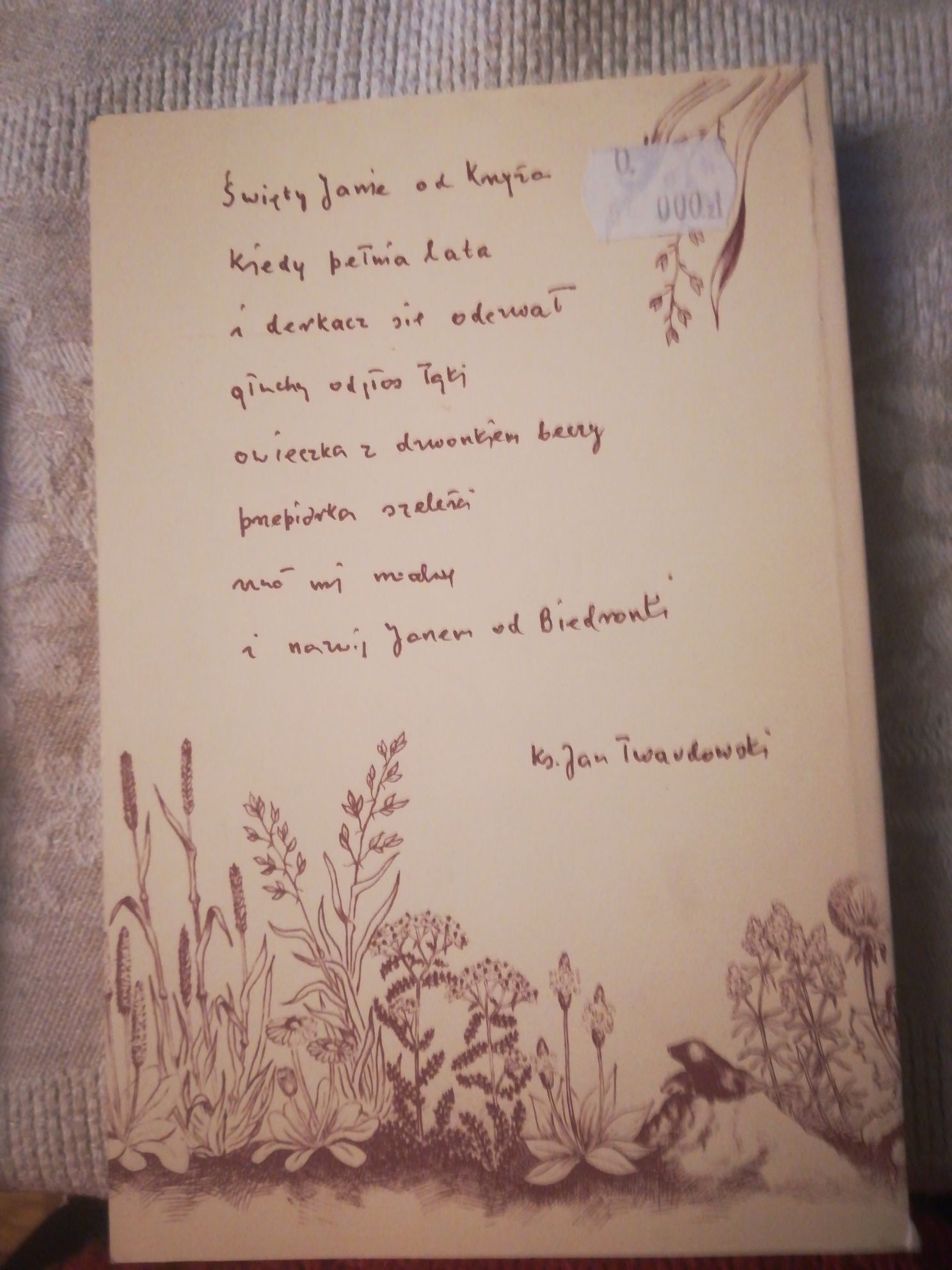 książka "Trzeba iść dalej, czyli spacer biedronki"  Ks. Jan Twardowski