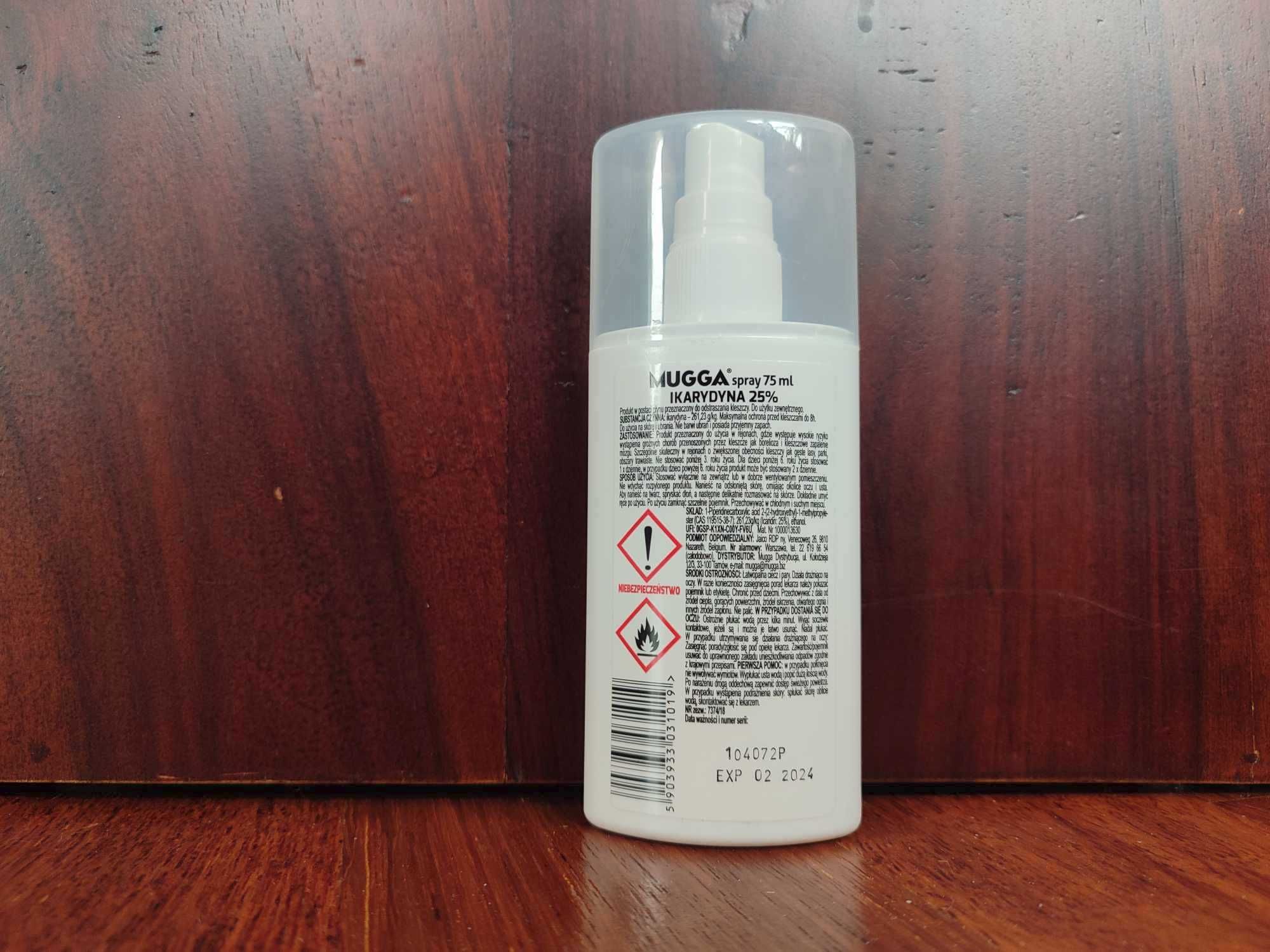 Mugga z Ikarydyną – spray na kleszcze - krótki termin do użycia