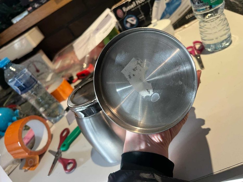 Pojemniki metalowe na kawę, cukier, herbatę (3 sztuki)