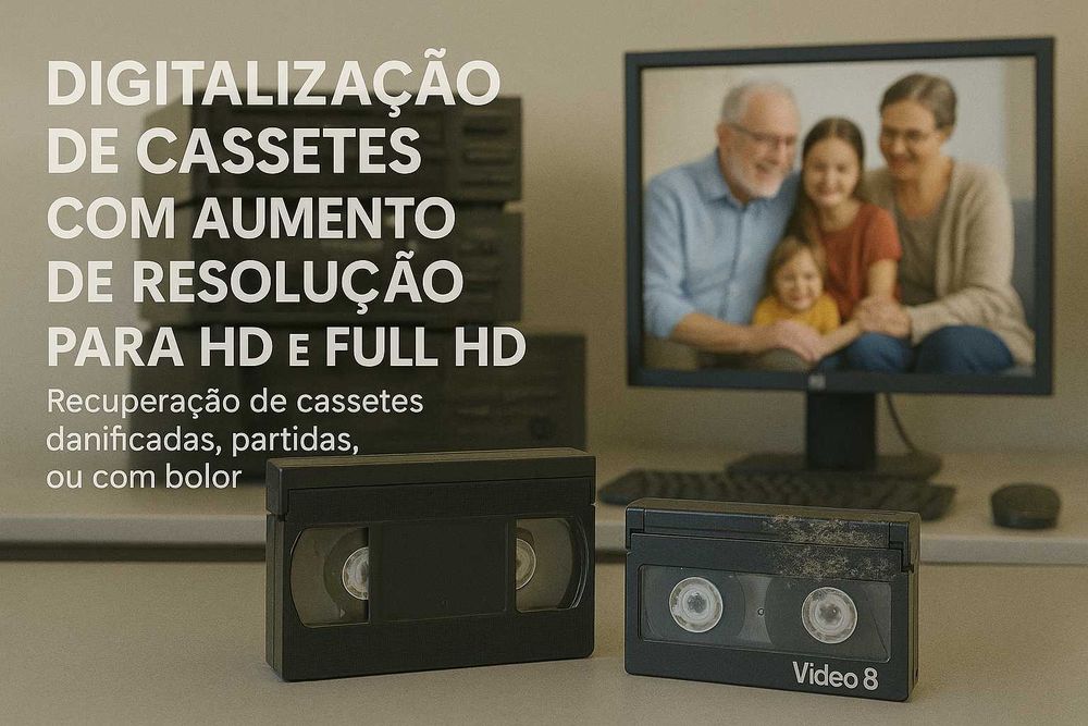 Digitalização de Cassetes VHS e Video8 – Não perca as suas memórias