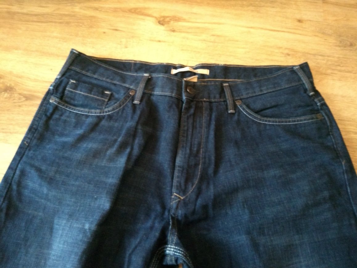 Spodnie jeansowe North Coast W38 L31 xl jeansy granatowe męskie proste