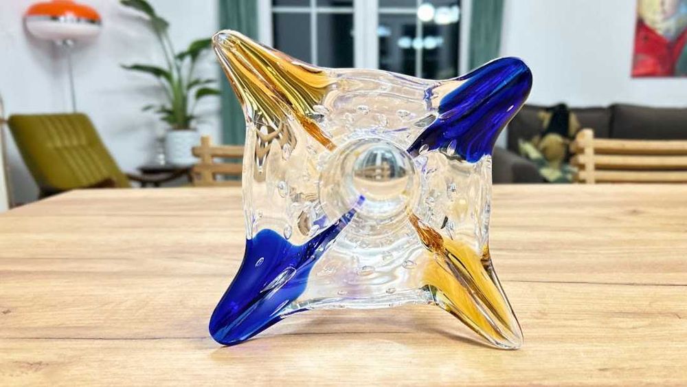 Wazon czeskie szkło Karel Zemek Egermann nowoczesny design