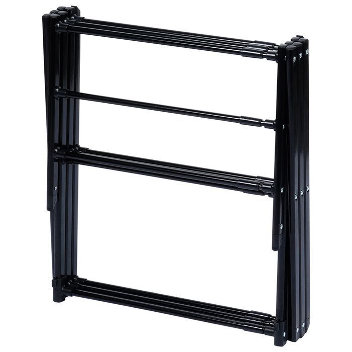 Suszarka na pranie metalowa czarna pionowa rozsuwana 47-78x94 cm