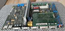 Płyta główna vintage 386 SX/20 z procesorem, RAM i kartą video
