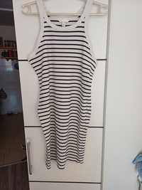 H&M Letnia sukienka prążkowana w paski XL