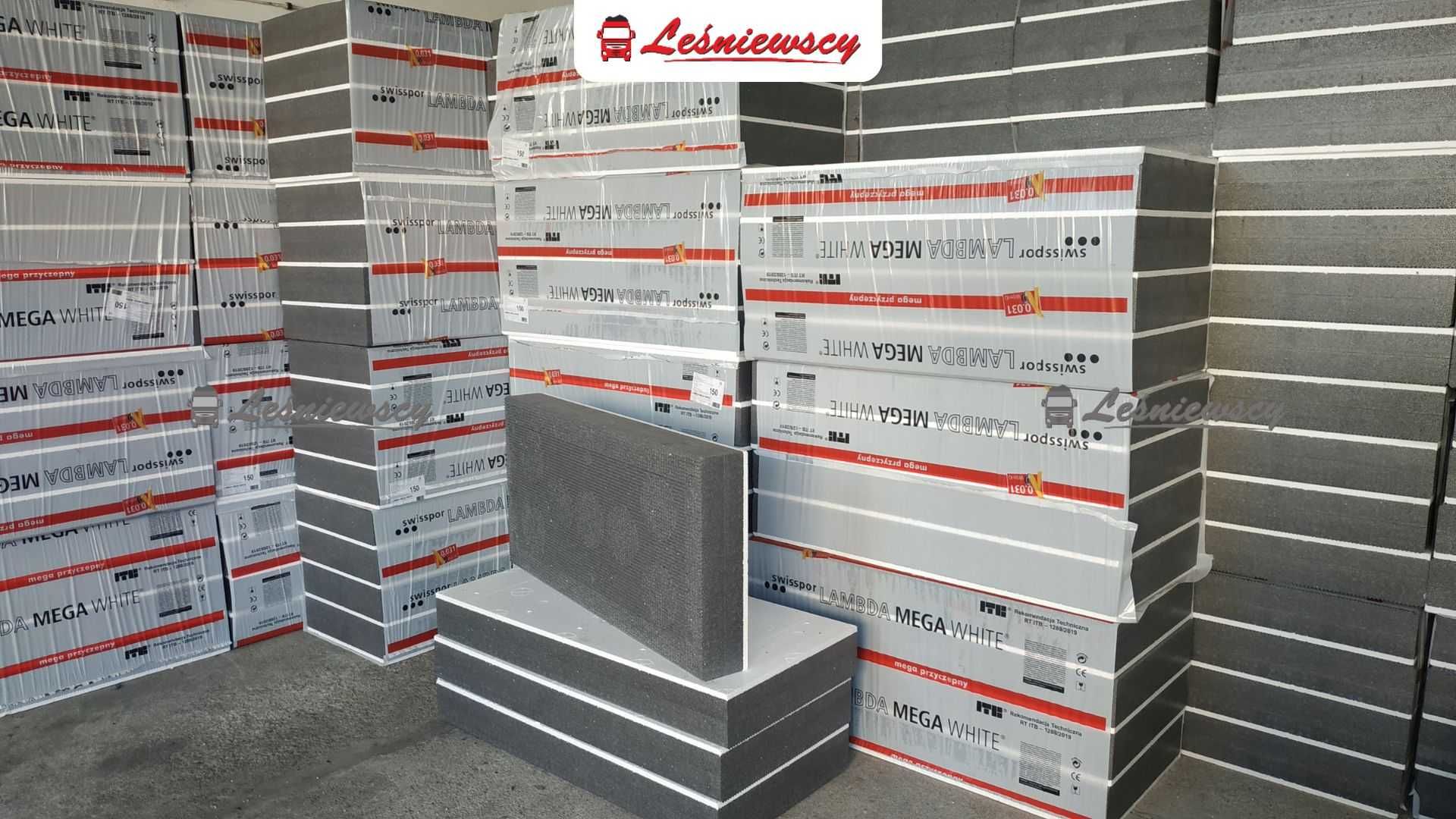 Styropian grafitowy szary SWISSPOR 0,031 LAMBDA MEGA WHITE cały kraj