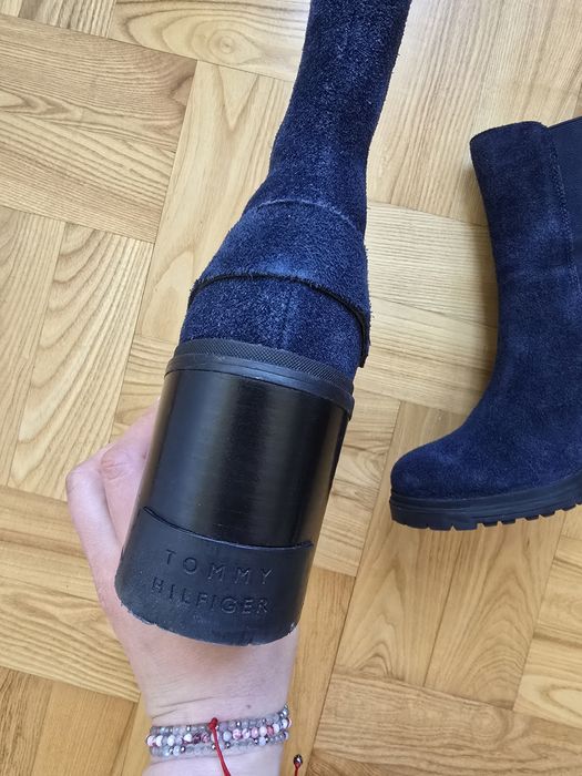 Granatowe botki Tommy Hilfiger rozm. 38