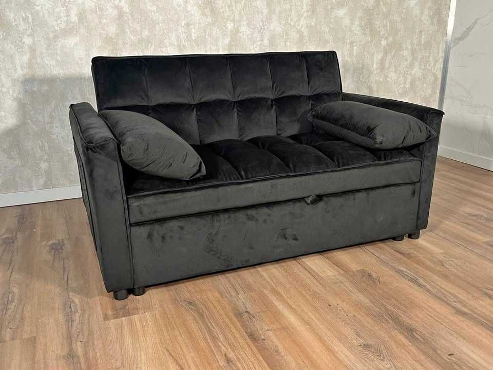 novo sofá-cama de veludo preto - envió gratis