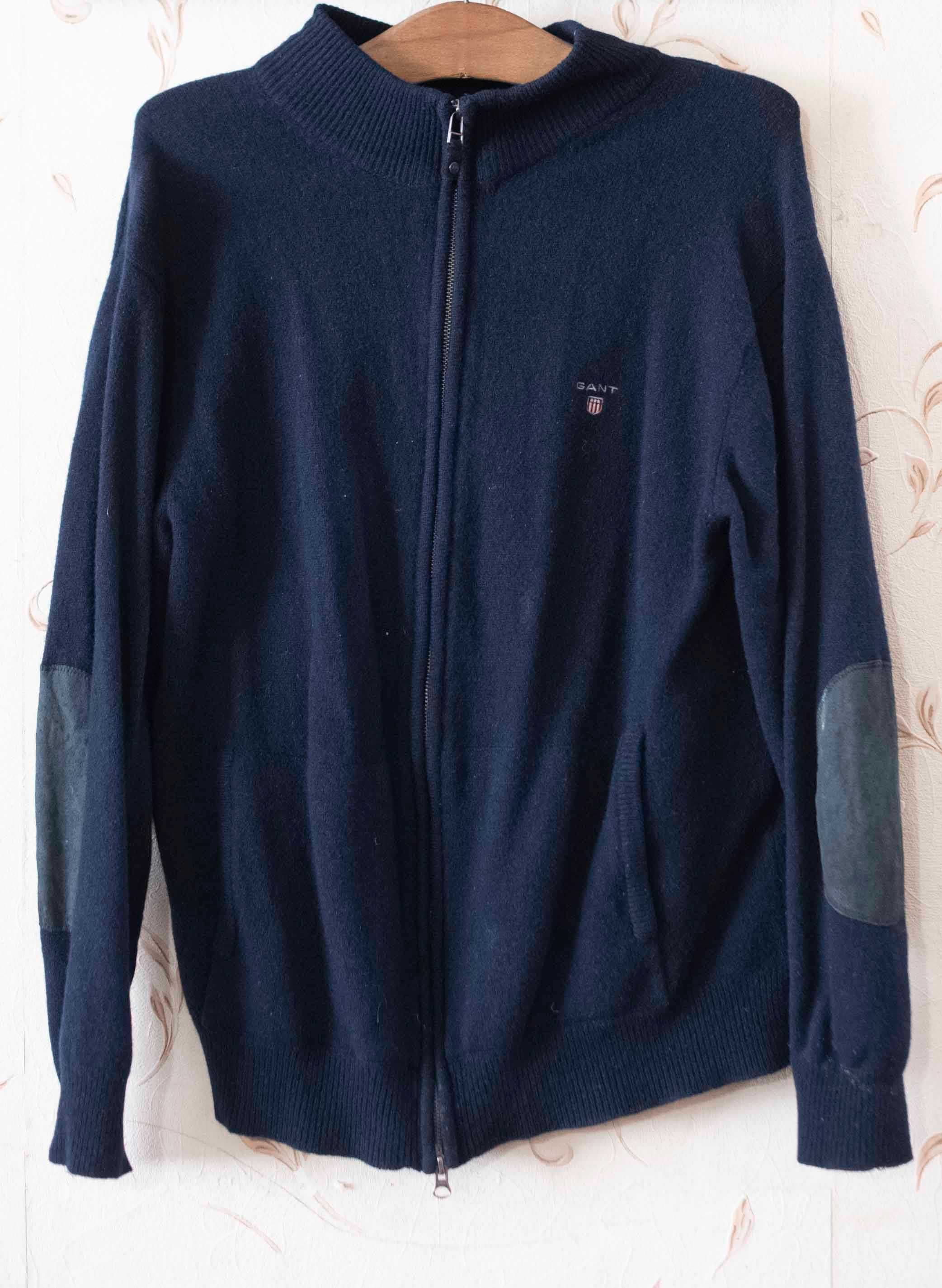 Markowy sweter Gant z wełny jagnięcej (3XL) – ciepło, styl i jakość!