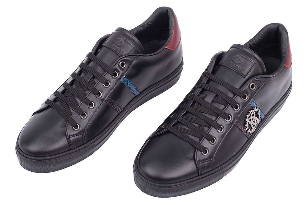 ROBERTO CAVALLI skórzane włoskie buty sneakersy NOWE 46