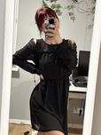 Czarna sukienka koronka y2k alternative emo aesthetic vintage XS/34