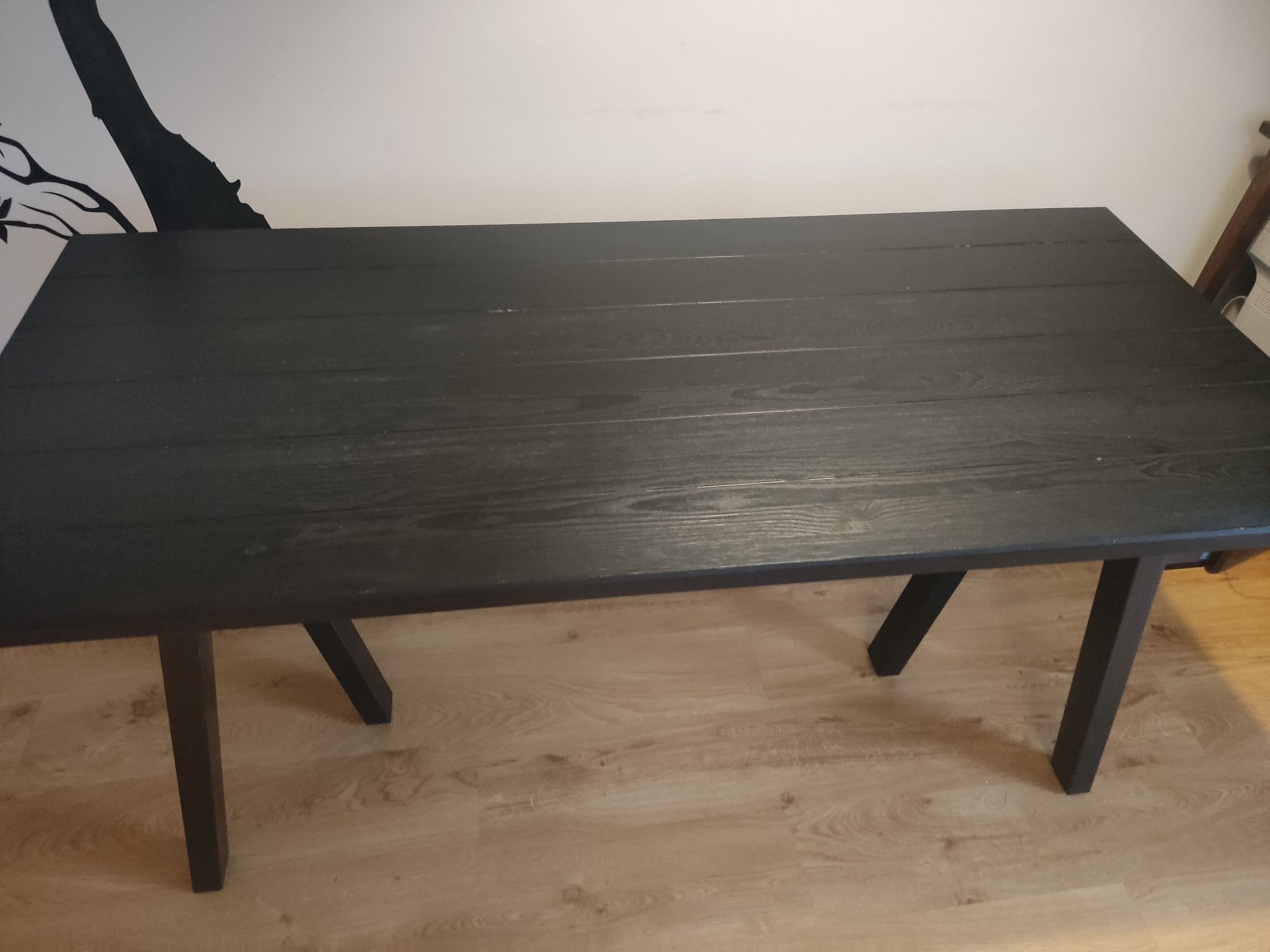 Stół czarny IKEA 170x78 wysokość ok.75 cm