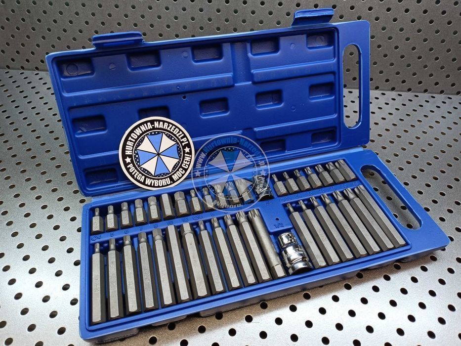Bity klucze torx, spline, imbus, zestaw 40-el. zestaw bitów Bity torx