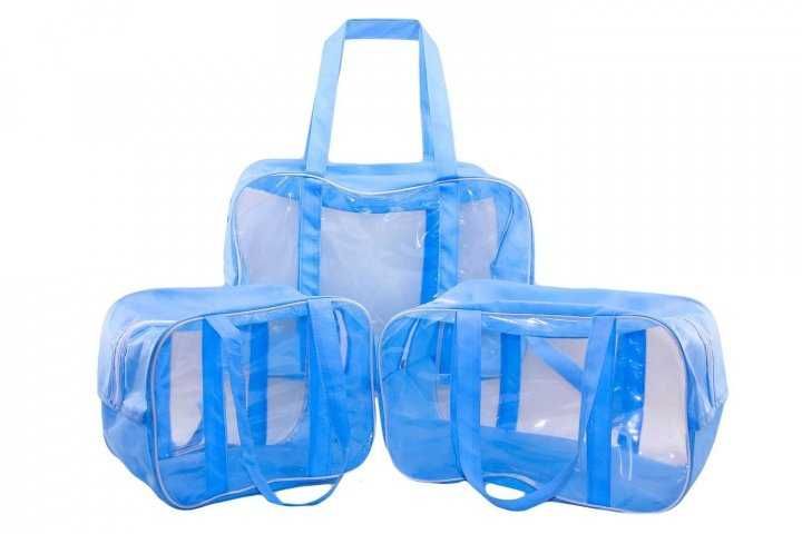 Набір із 3 сумок в пологовий будинок EcoNova S+M+XL різні кольори