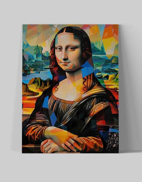 Obraz na płótnie Mona Lisa w Stylu Picassa do domu pokoju salonu 60x80