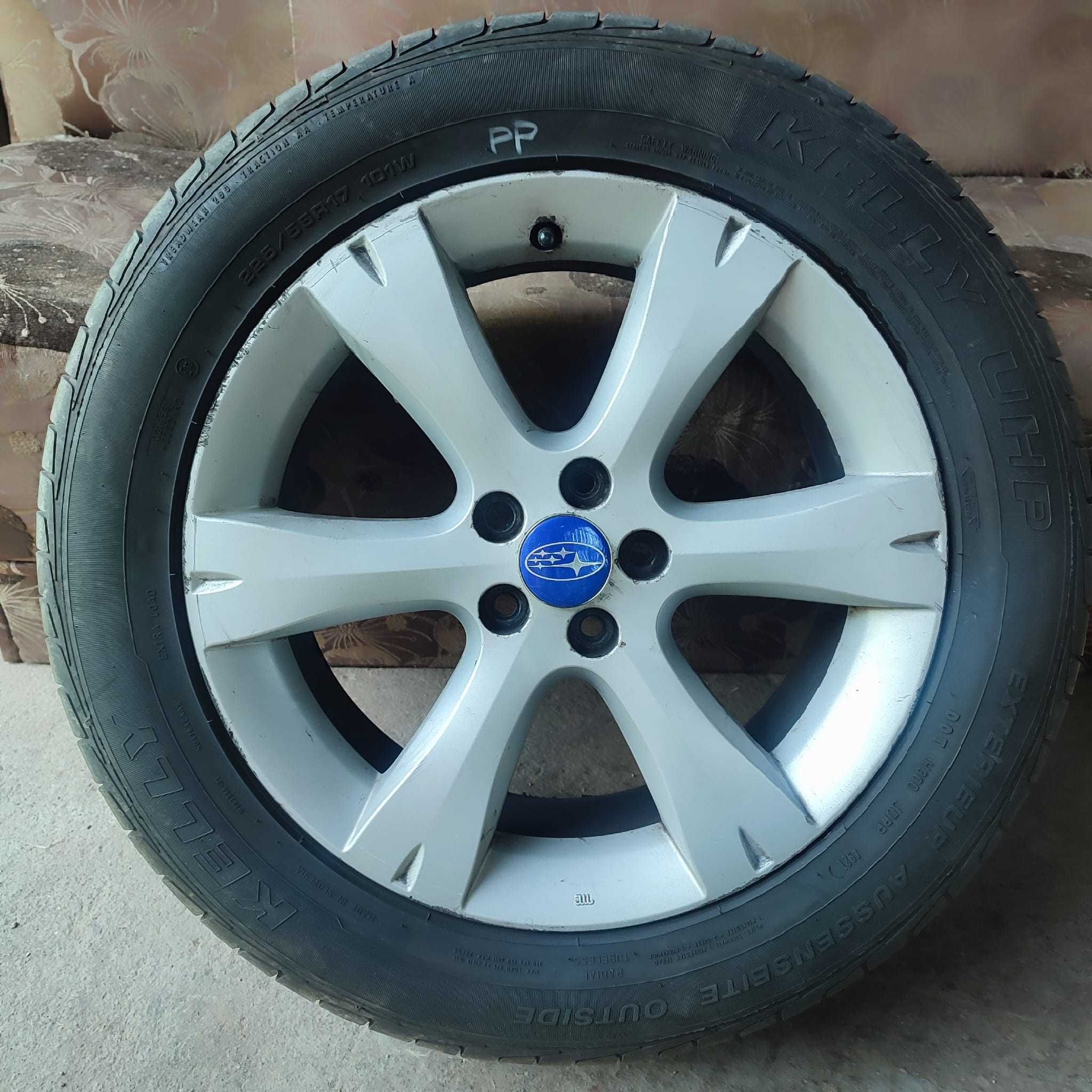 Felig Subaru Komplet 7x17 ET55 5x100 plus opony 225/55 R17