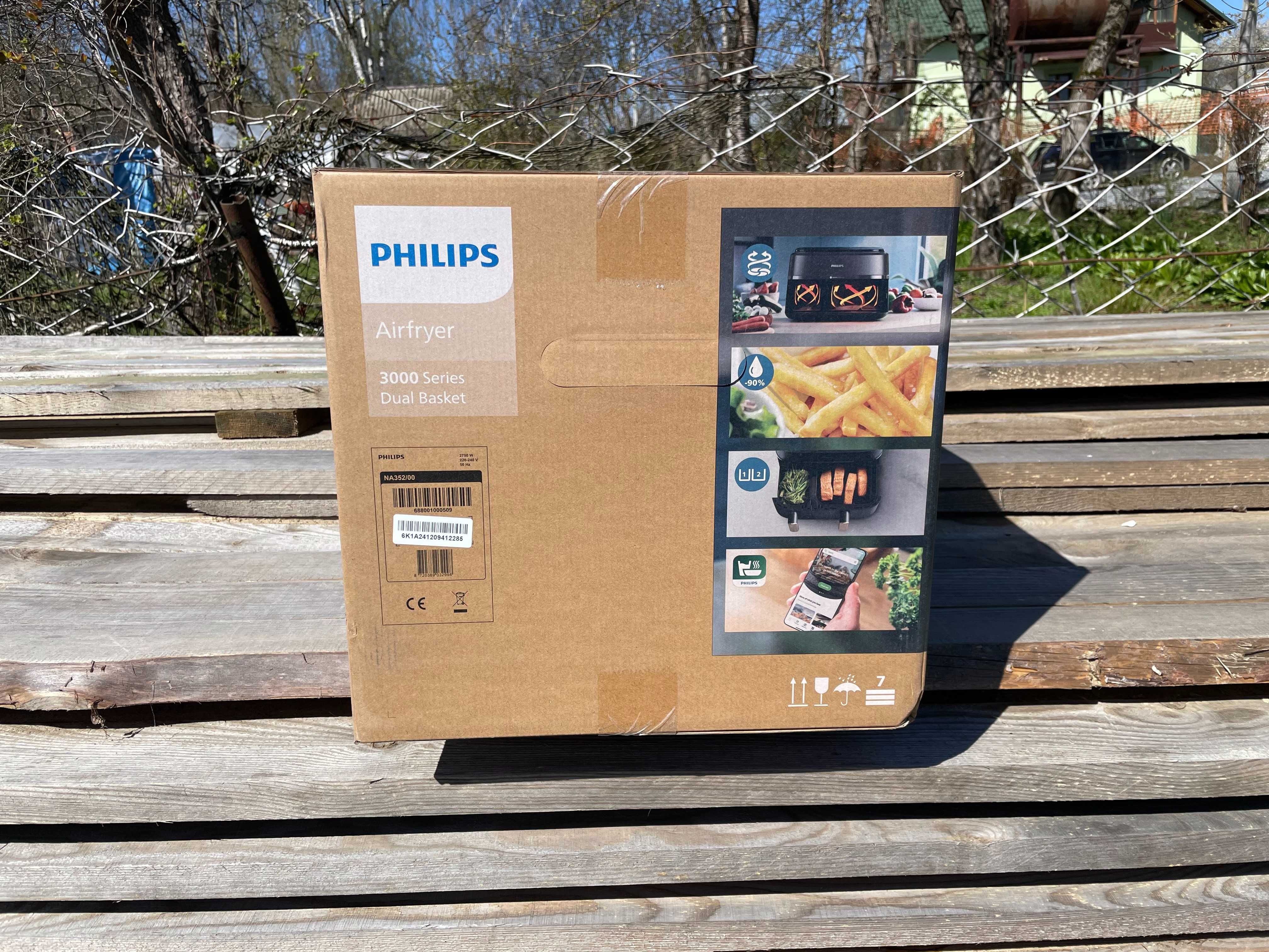 Мультипіч Philips Ovi Dual Basket AirFryer NA352/00 9L Нові Запечатані