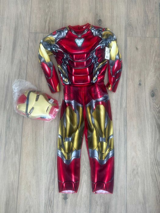 Iron Man Kostium przebranie z maską 8-10 lat 128-140 cm Avengers