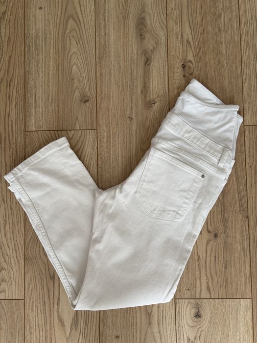 Biale spodnie jeansy ciążowe Sinsay Mama, rozm. 36 stan idealny