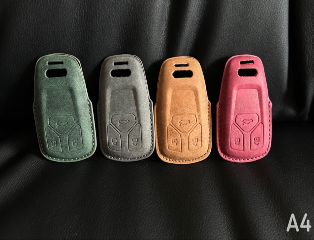 Замшевый чехол на смарт ключ Audi