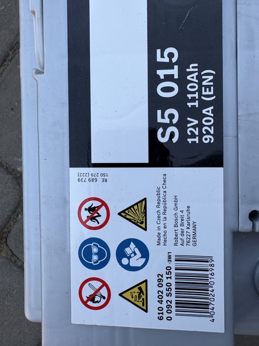 Акумулятор Bosch 12V 110Ah 920A EN 0 092 S50 150