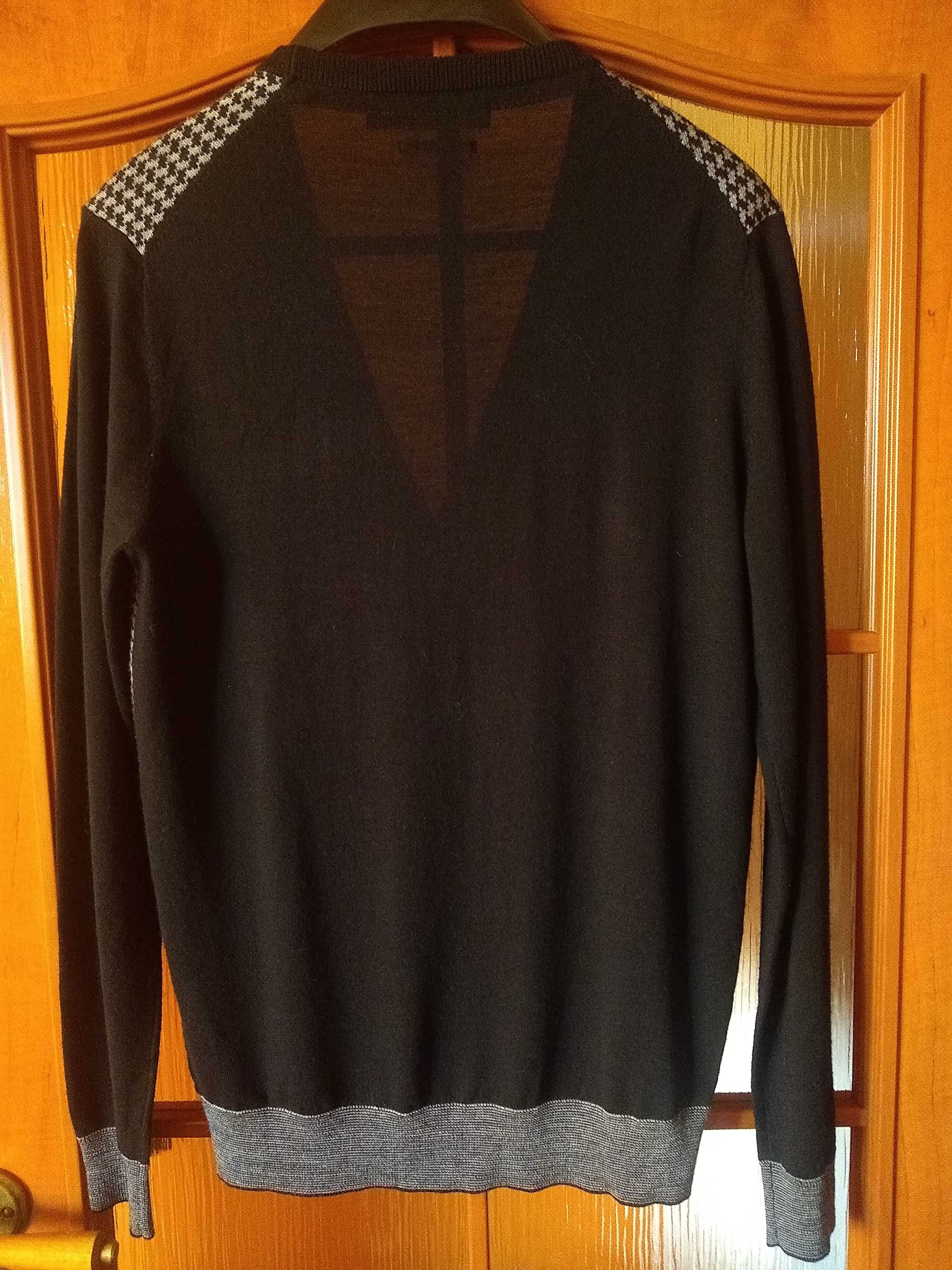WE  Nowy super elegancki niemiecki męski sweter, 100% Merino, Roz. M