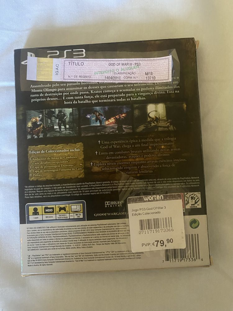 God of war 3 colecionador