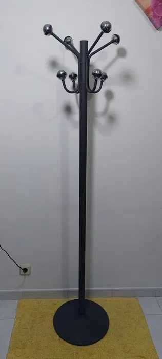 Bengaleiro Cabideiro de pé Cilindro H-12 - 8 ganchos. Grafite metal