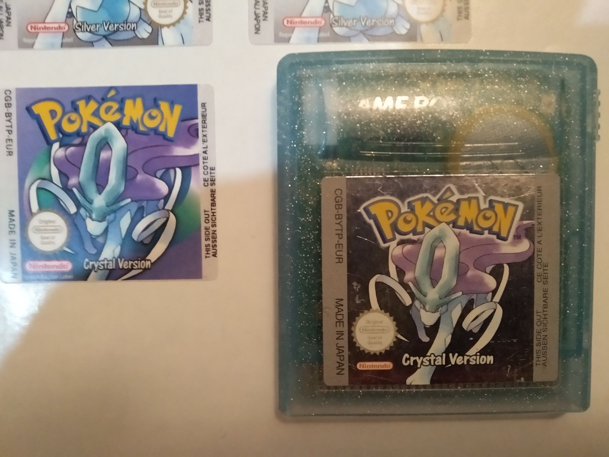 Labels (reproduções) dos cartuchos pokemon