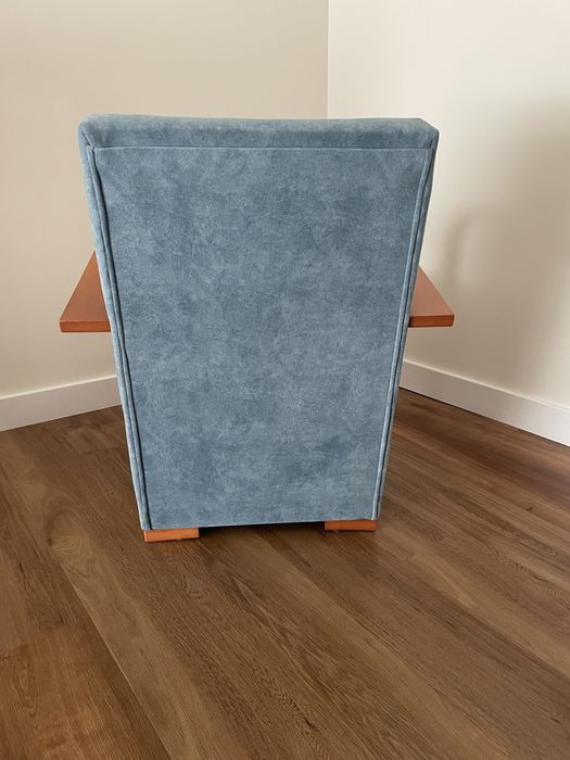 Cadeirao poltrona vinted azul