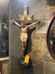 Grande Crucifixo com Cristo Pau-santo madeira séc XIX 91 cm Arte Sácra