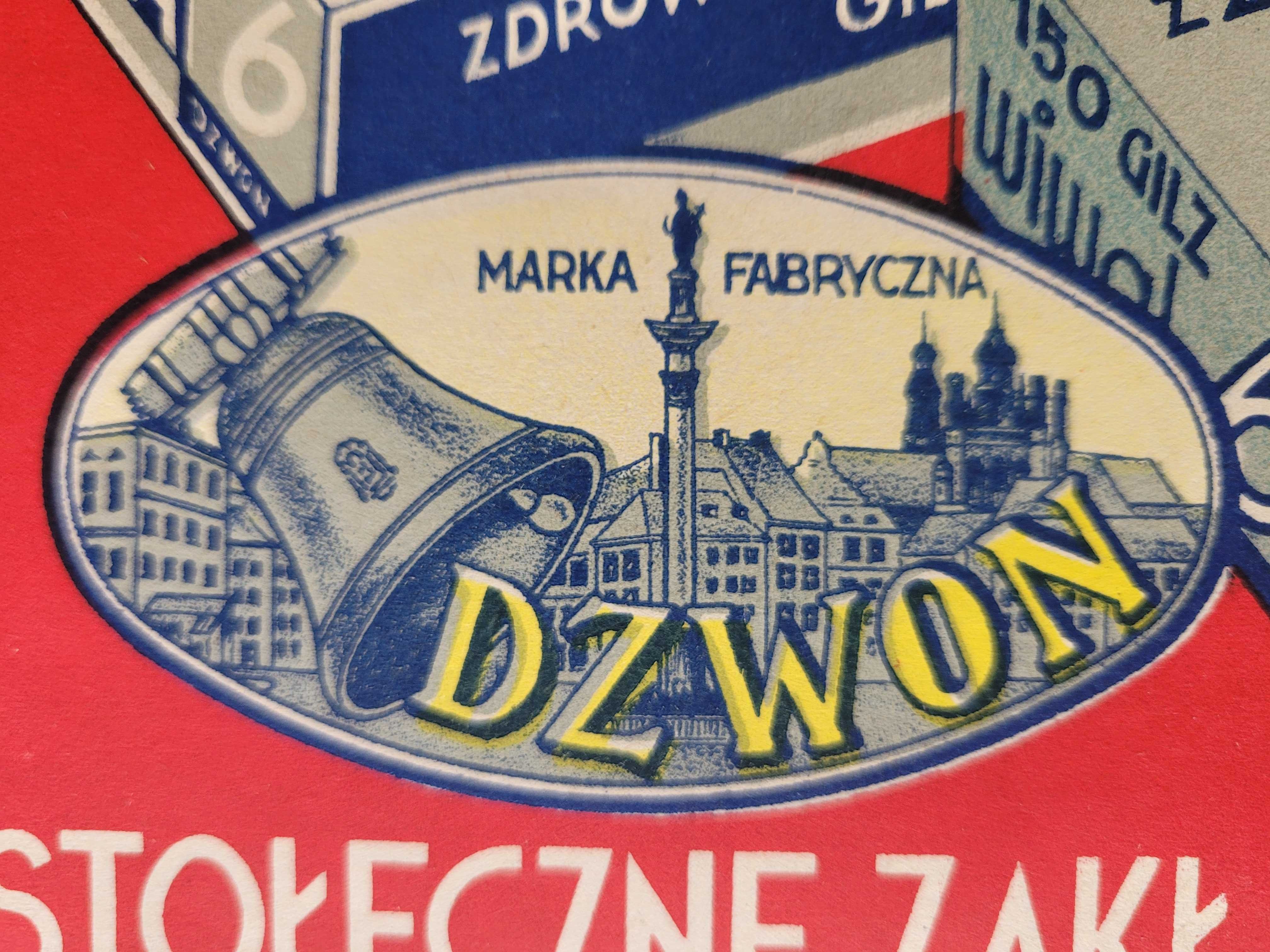 Stary przedwojenny plakat Fabryka Gilz i Bibułek Warszawa