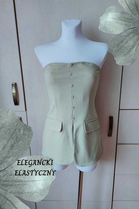 ONLY NOWY zielony top z guzikami 40/42 (L/XL)