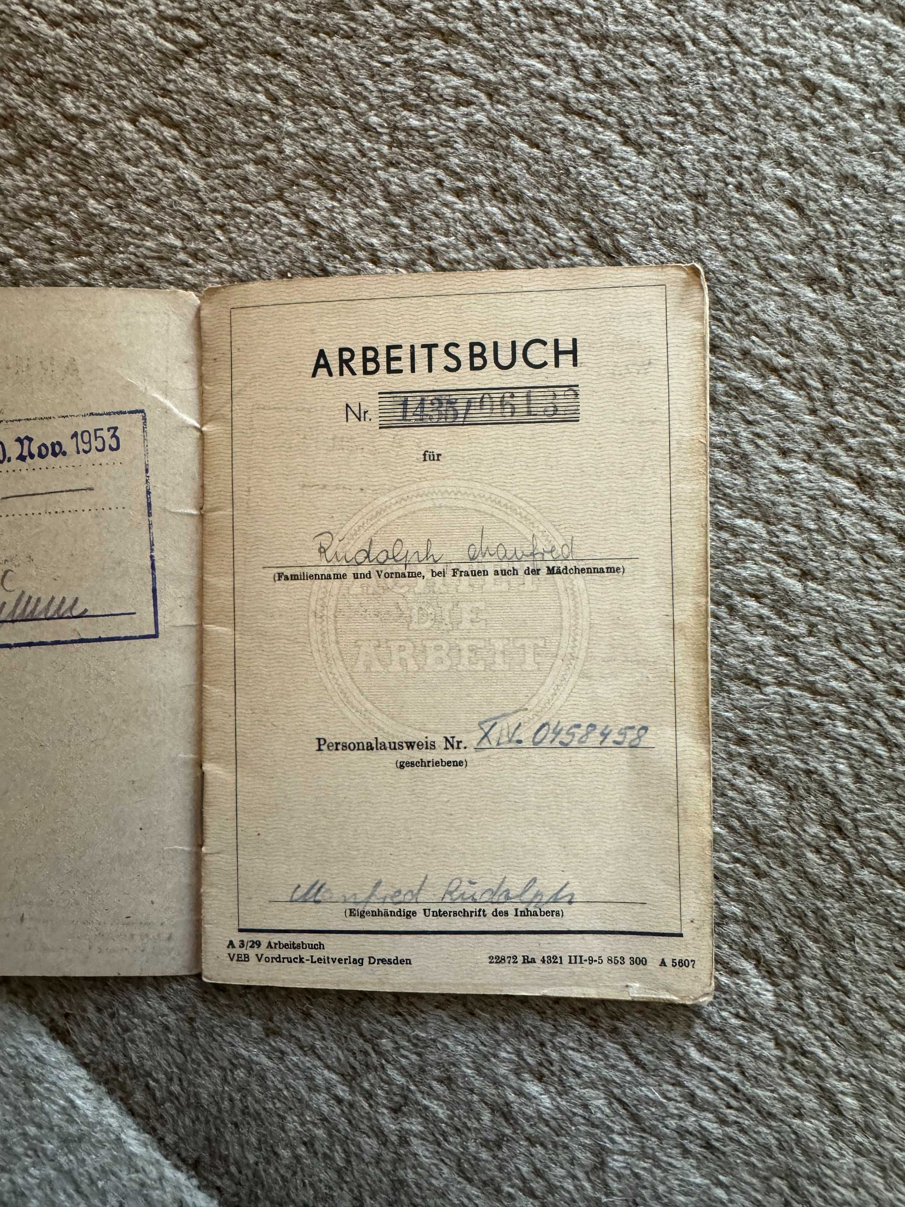 Arbeits Buch, documento historico-militar