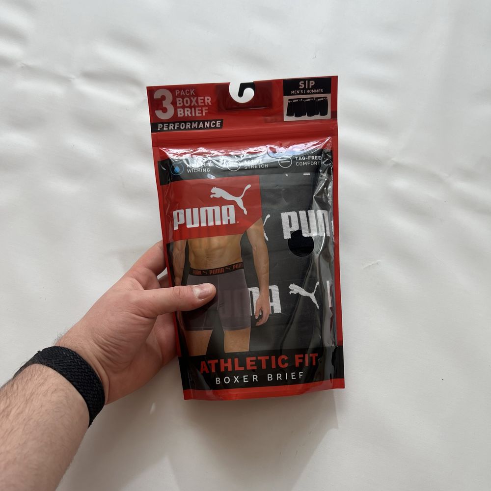 Труси Боксерки Puma Athletic Fit 3 Pack Boxer (858383-01) Оригінал!