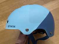 Kask marki BTWIN Decathlon S 52-55cm, niebieski