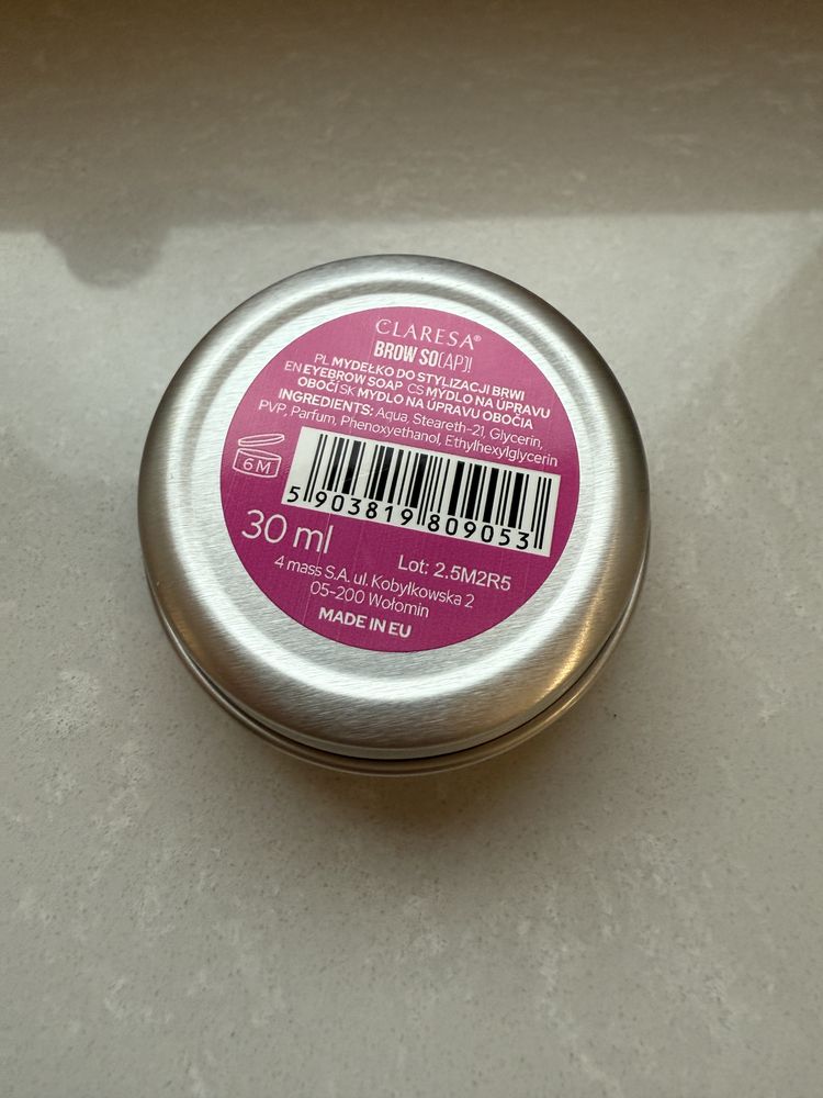 Claresa Brow So(ap)! wosk mydełko do brwi nowe 30ml
