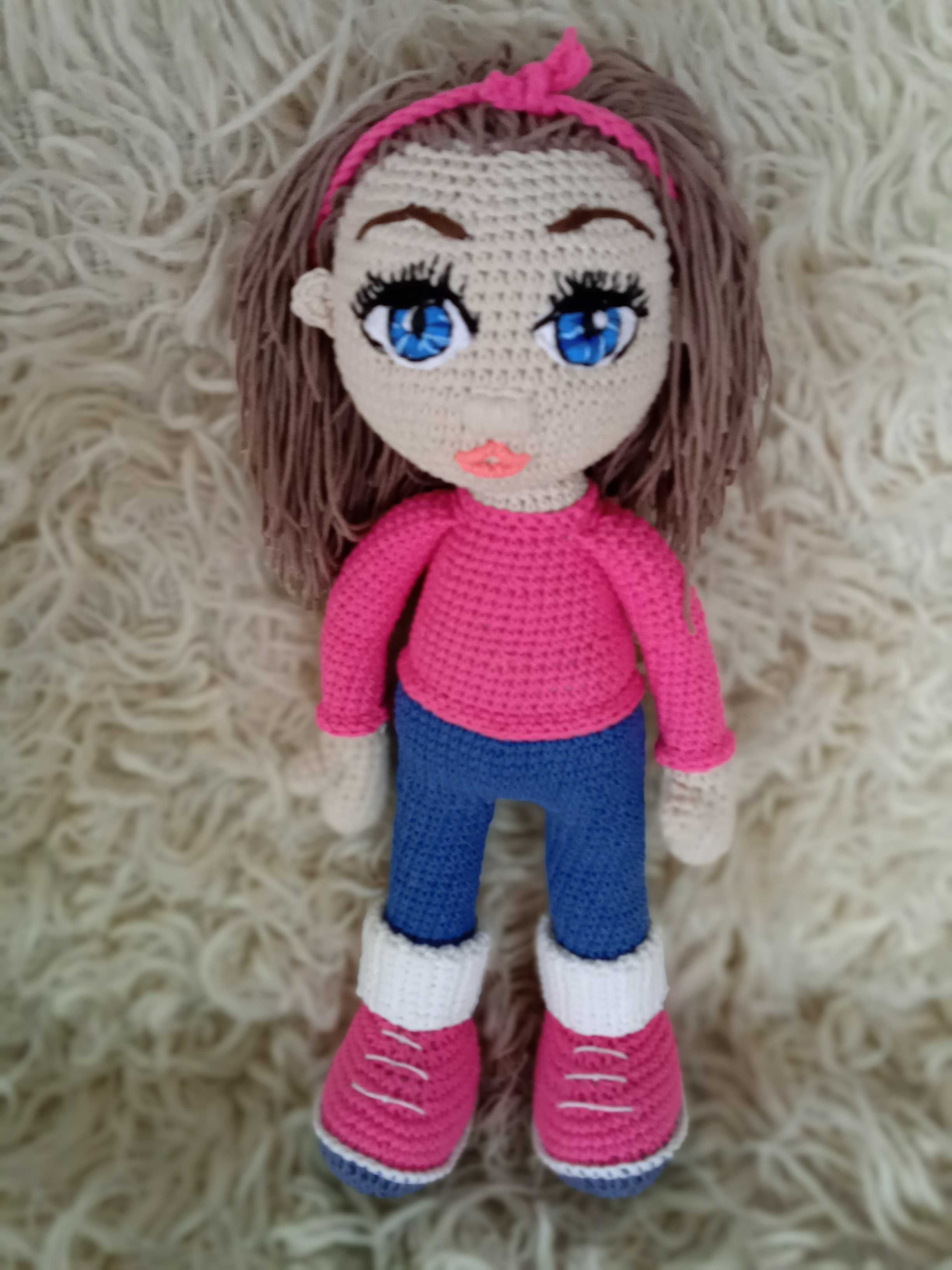 lalka , maskotka na szydełku , rękodzieło , amigurumi, hand made