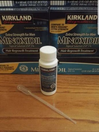 1 frasco Minoxidil Kirkland + conta-gotas