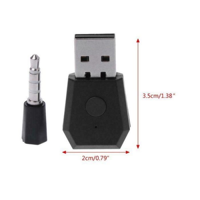 Adaptador USB Bluetooth transmissor para auscultadores Playstation 4