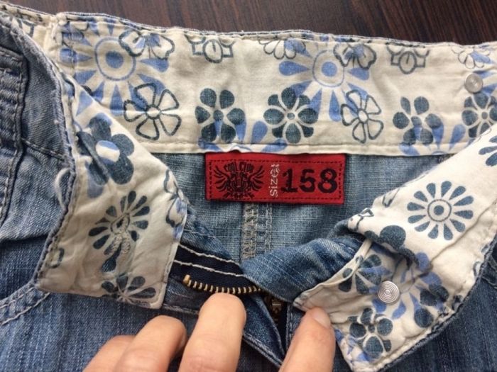 Jeansowa spódniczka z zakładkami na 158 Coolclub,delikatny niesztywny