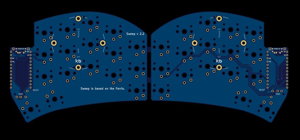 Плата для роздільної клавіатури Ferris Sweep v2.2