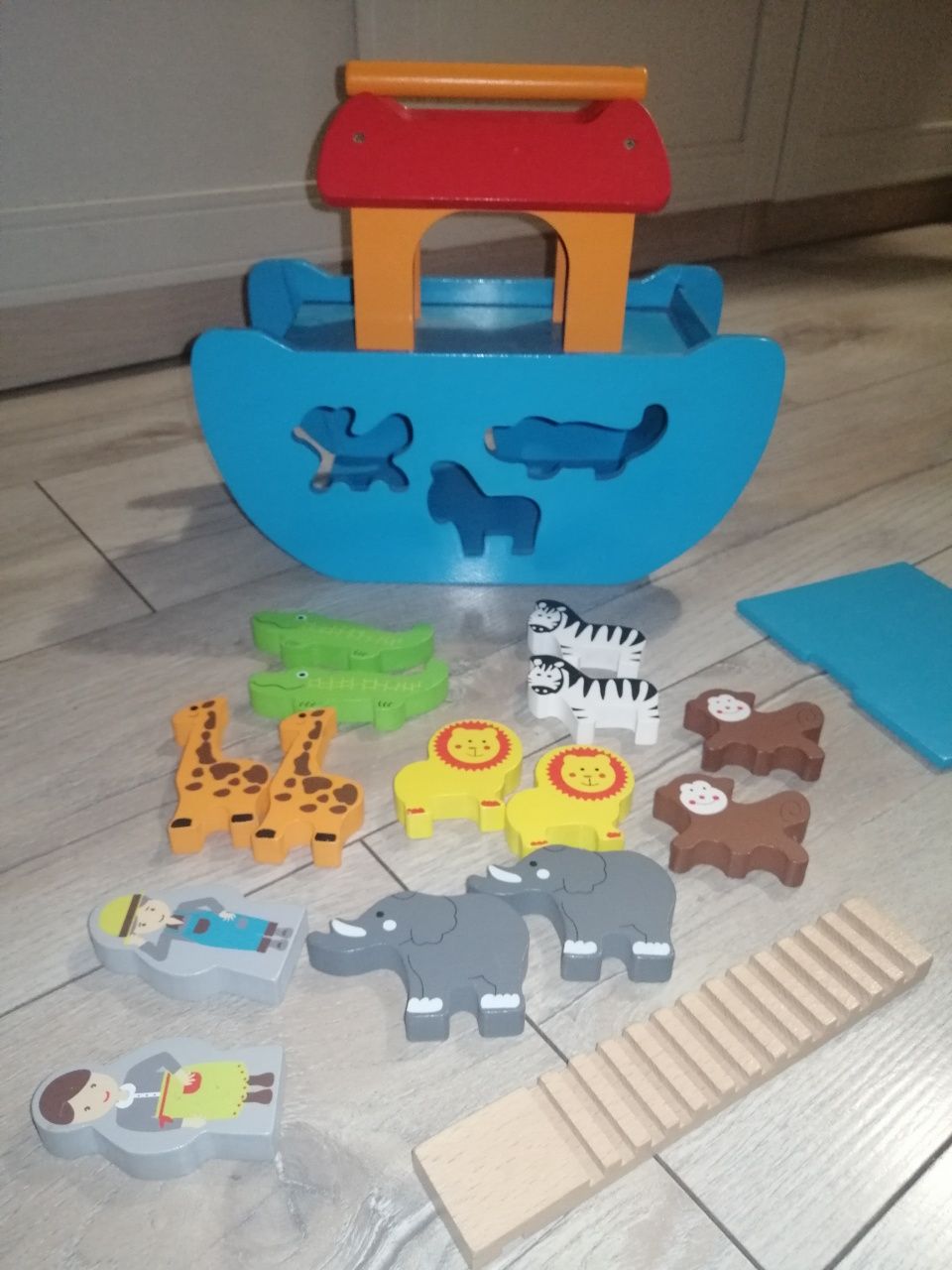 Arka Noego drewniany sorter zabawka edukacyjna