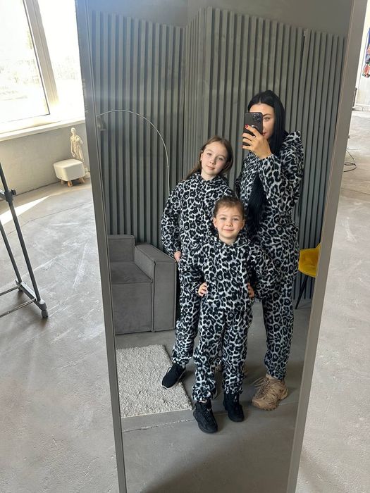 Дитячий флісовий костюм леопард лео підлітковий теплий детский флис