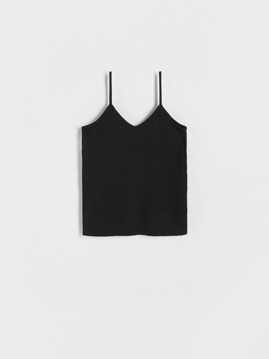 Top z plisowanej dzianiny Reserved XS 34 S 36 czarny