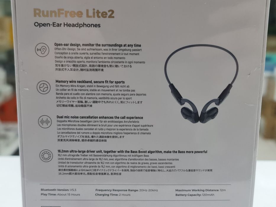 New SoundPEATS RunFree Lite2 Black sound peats run free lite 2