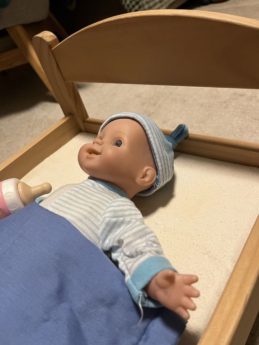 Łóżeczko dla lalki Ikea GRATIS lalka i ciuszki, nosidełko